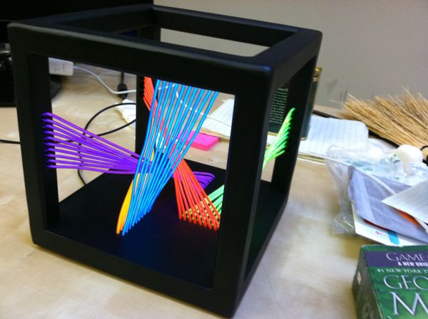 EL Wire Cube Sculpture