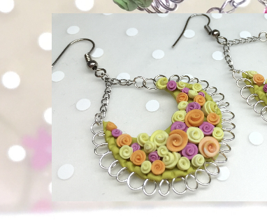 Polymer clay earrings
