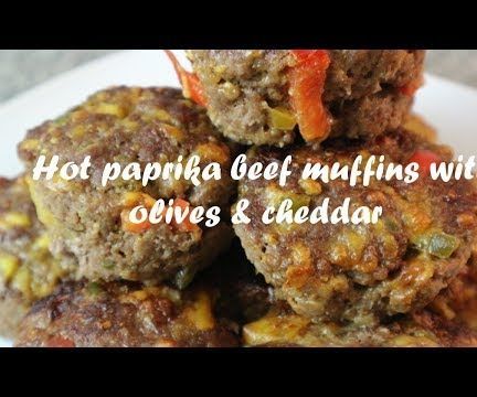 Hot Paprika Beef Muffins With Olives & Cheddar Recipe