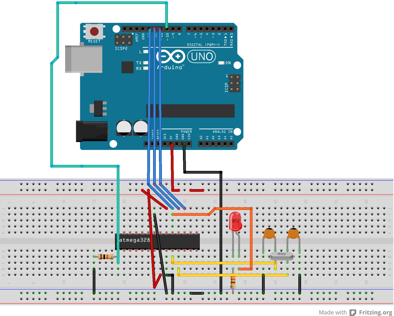 HOW TO BURN BOOTLOADER IN ATMEGA328 Using Arduino Uno : 5 Steps ...