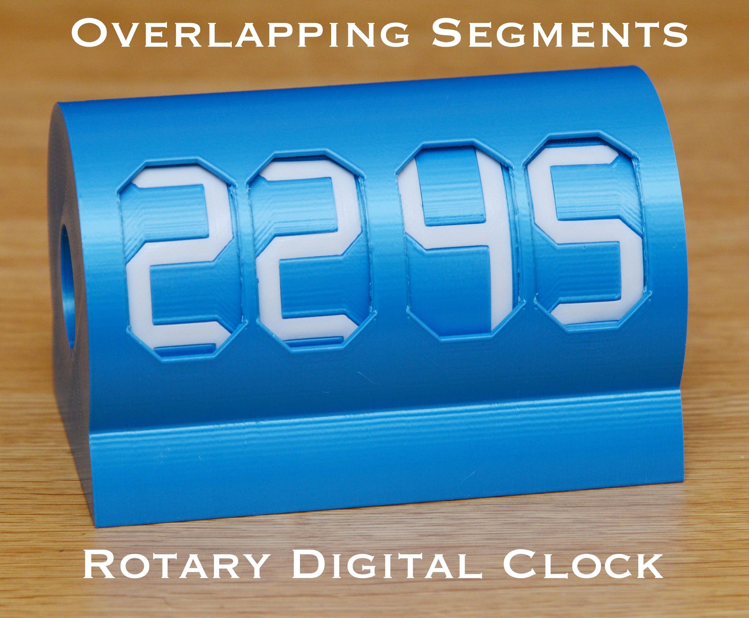 Overlapping Segments Rotary Digital Clock