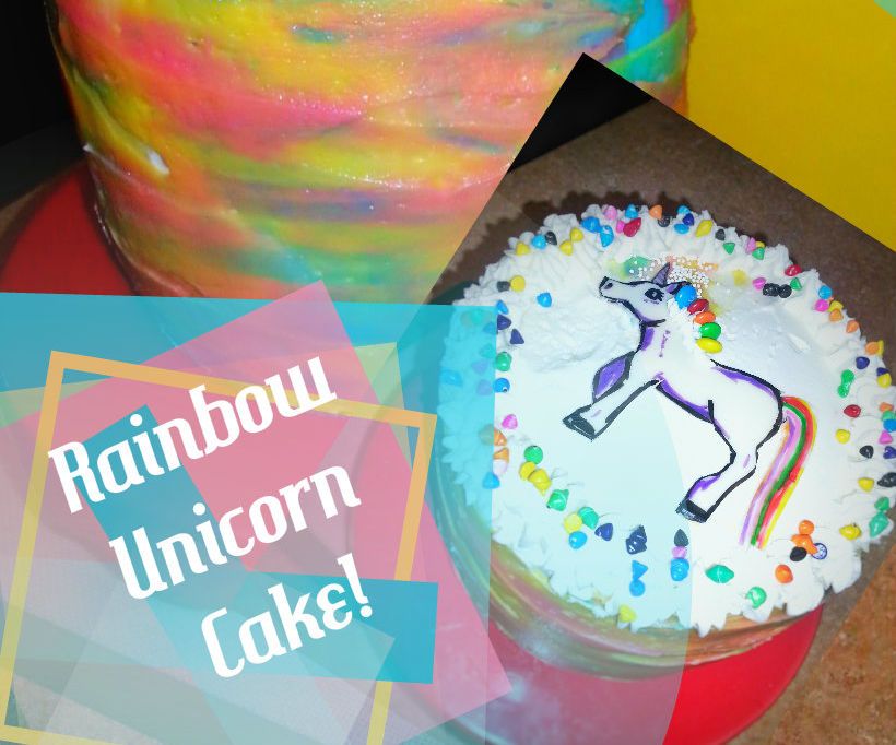 Rainbow Unicorn Cake