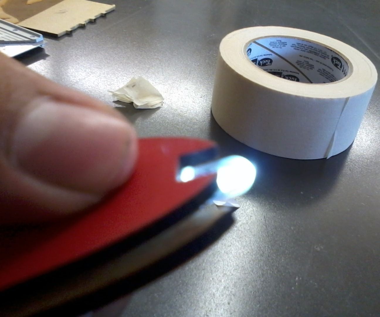 LaserCut Rocket Keychain With LED