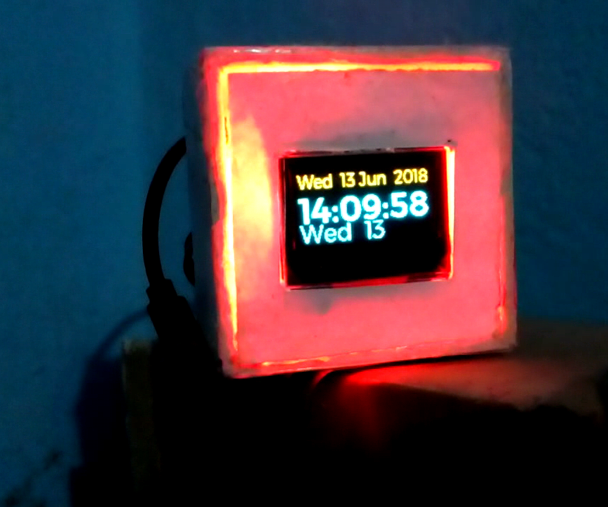 Raspberry Pi Oled Clock Watch It Hear It and Feel It 5 Steps (with