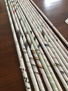 Cut About 48 of the Paper Tubes in Half [about 15 " From the End.] 