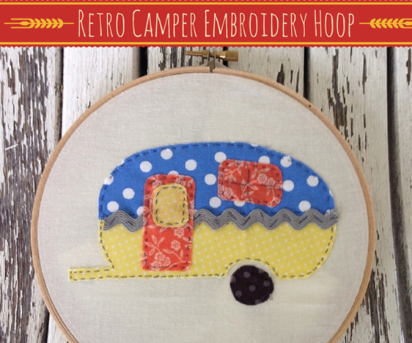Retro Camper Hoop Art