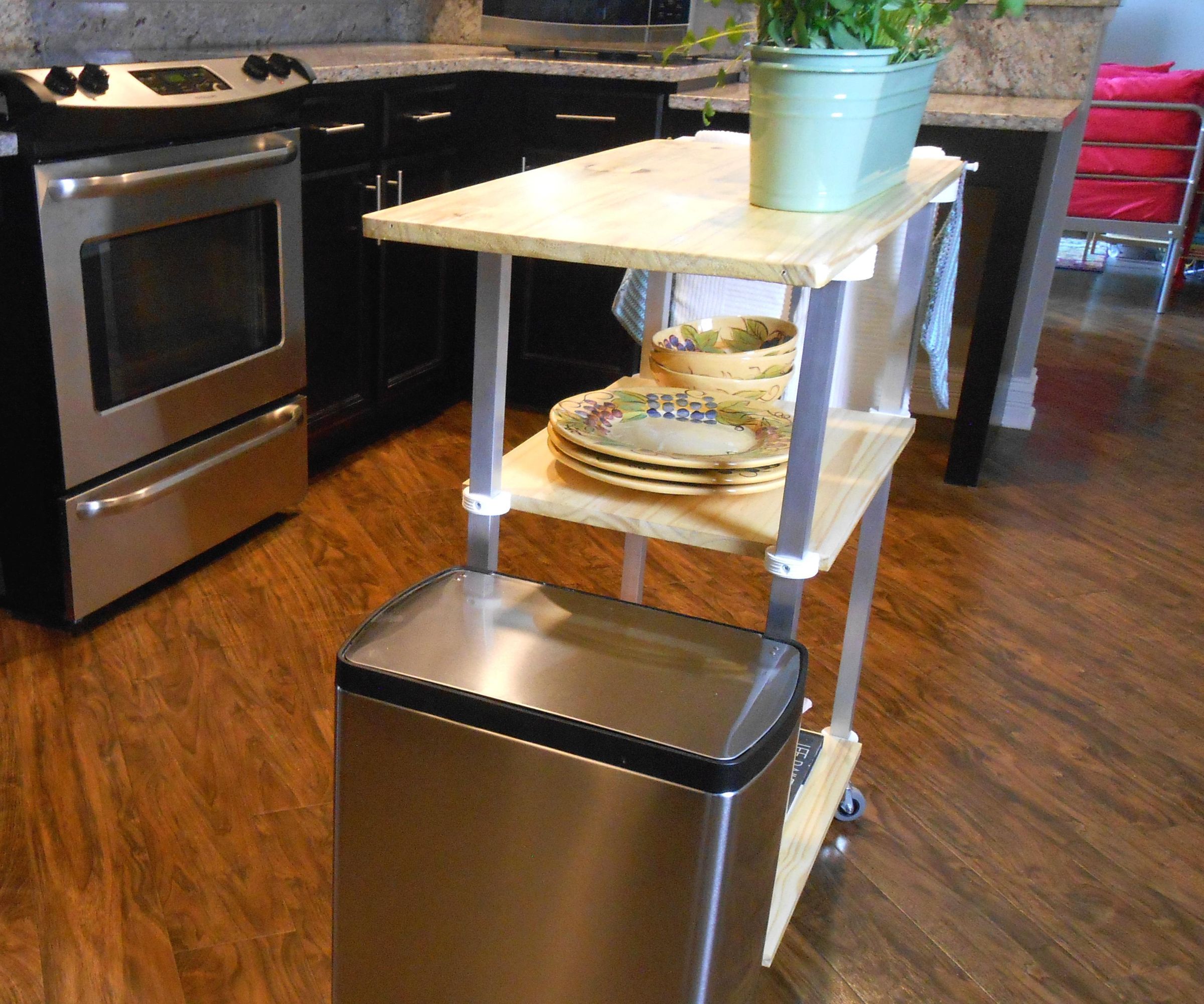 Kitchen Cart With Aluminum Legs