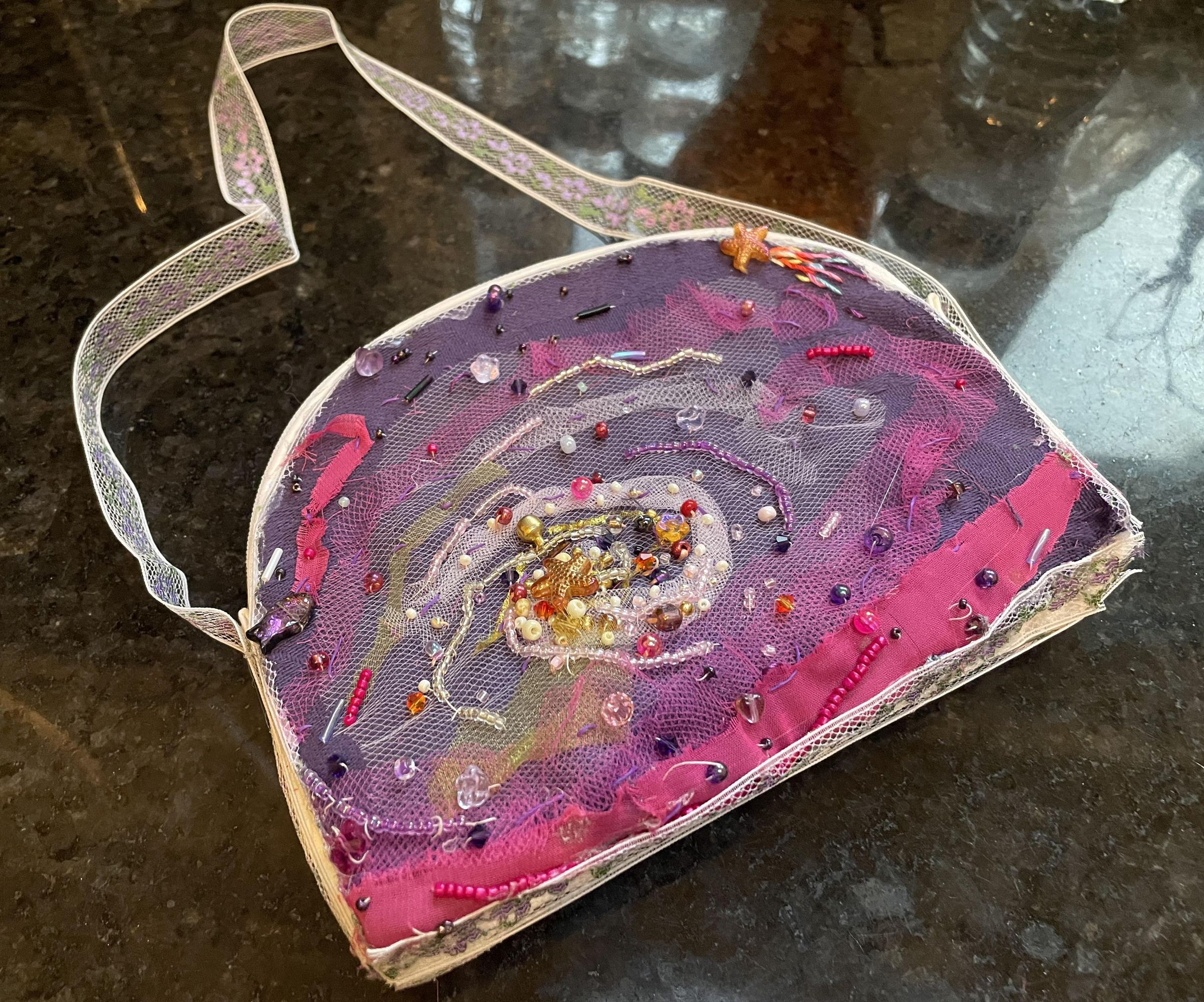 Easy Galaxy Space Bead Embroidered Bag