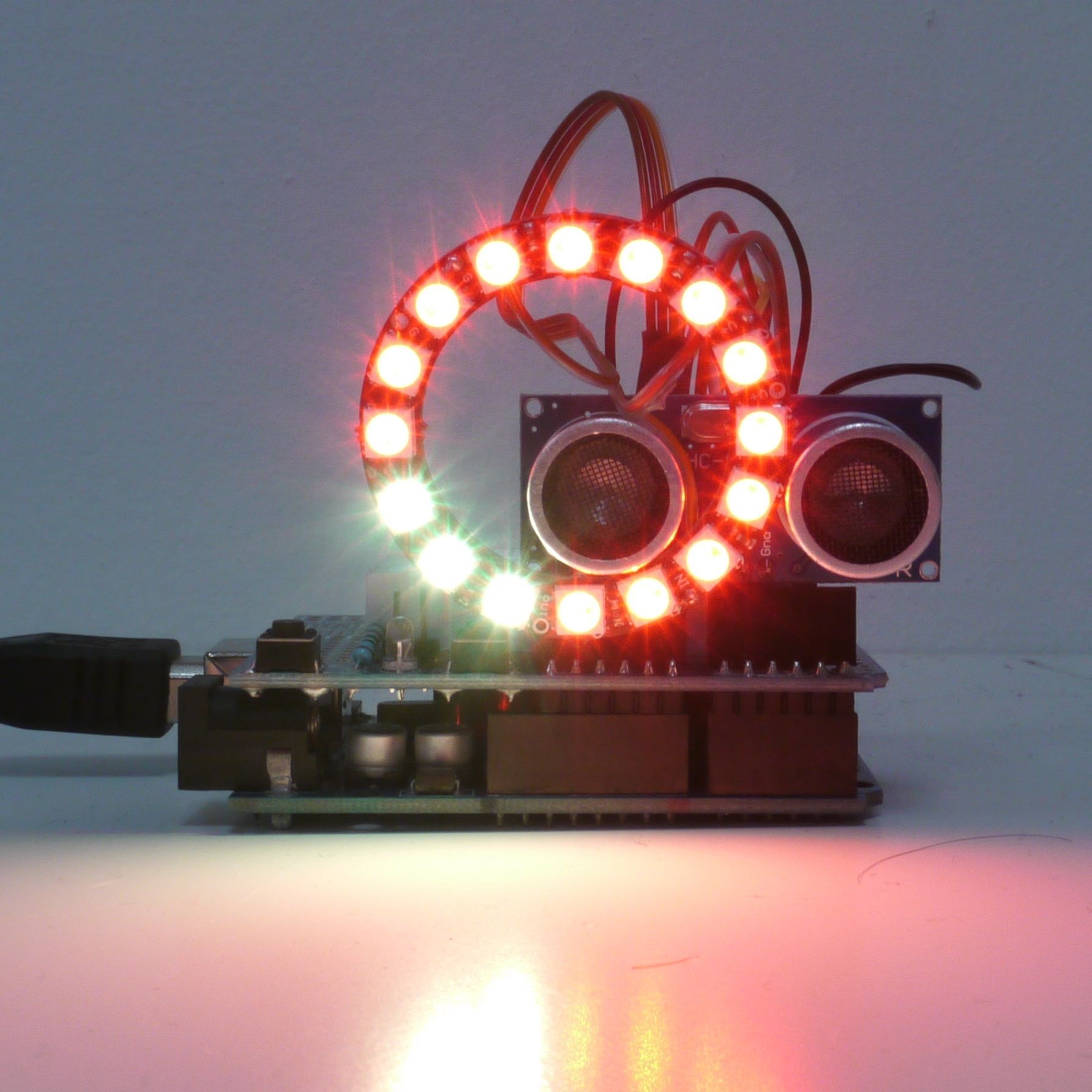16 RGB LED Programmable Light Ring Adafruit Adafruit NeoPixel Ring - 16 ...