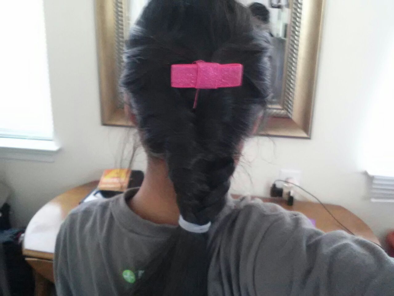 French Fishtail Braid + Bow