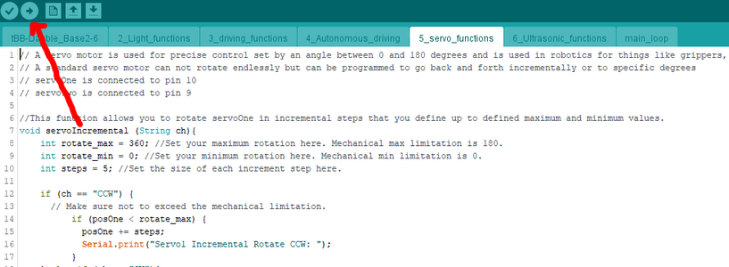 Export Code to Arduino