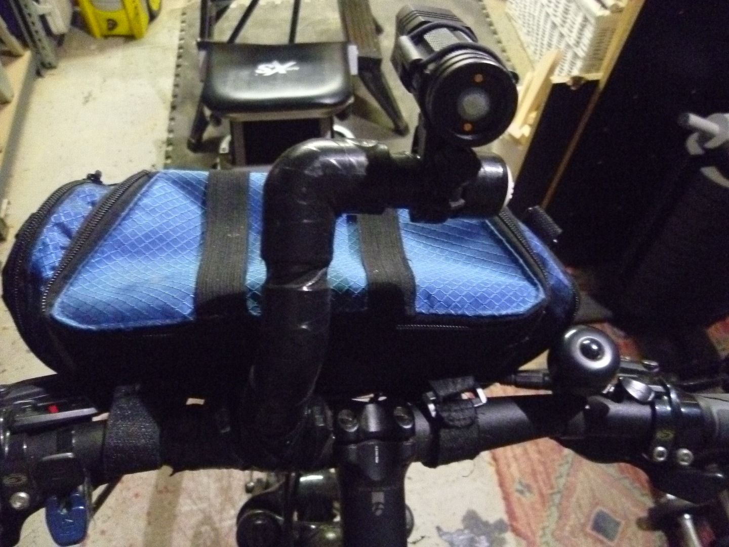 Bike handle bar camera/light holder