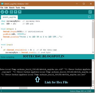 HOW TO GET HEX FILE FROM ARDUINO ? : 3 Steps - Instructables