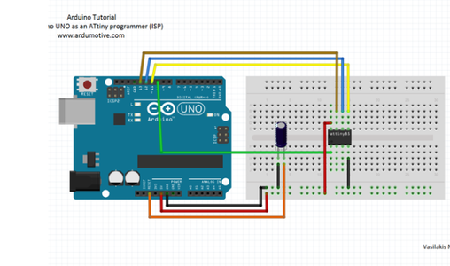 Connecting Arduino Uno With ATtiny85