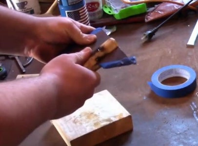 Gluing the Blade in the Handle 
