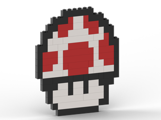 How to Build Super Mario Mushroom Lego Pixel Art Stop Motion Prop 17 Steps Instructables