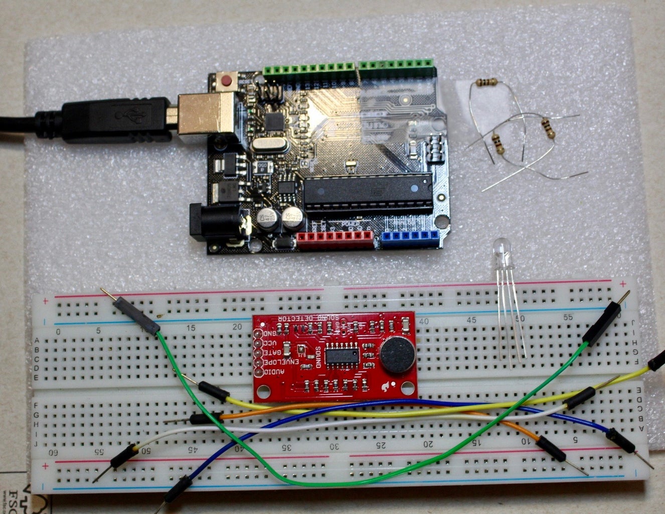 Sound Decibel Multicoloured LED Indicator : 5 Steps - Instructables