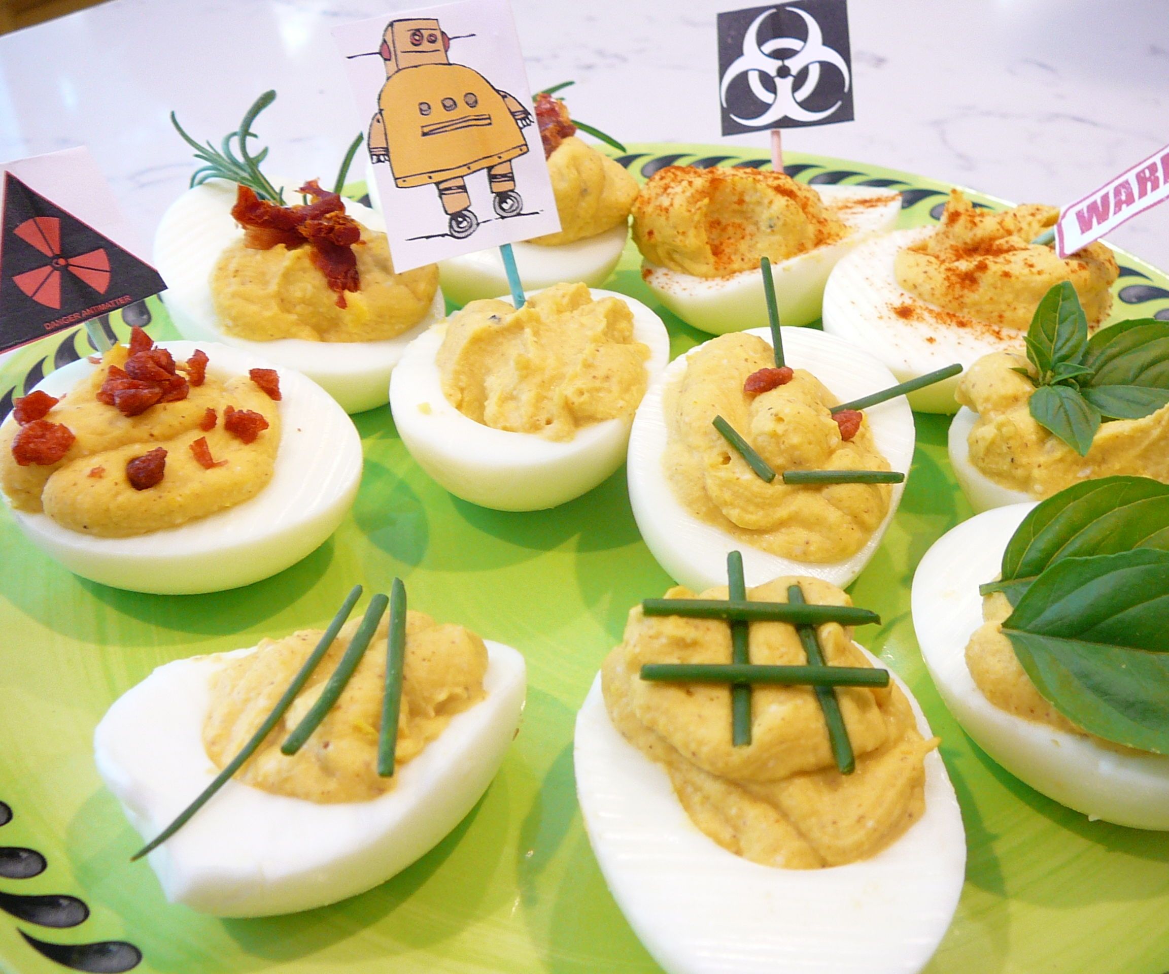 Wasabi Deviled Eggs
