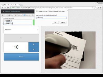 Scan the Barcode on the Amazon or Other Packing Slip.