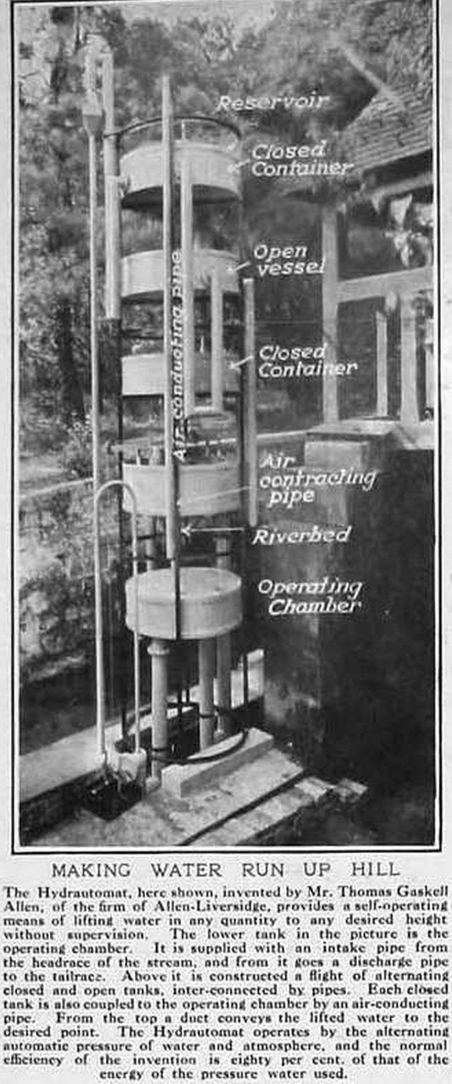 The Allen Hydrautomat, a Working Paint Tin Model.