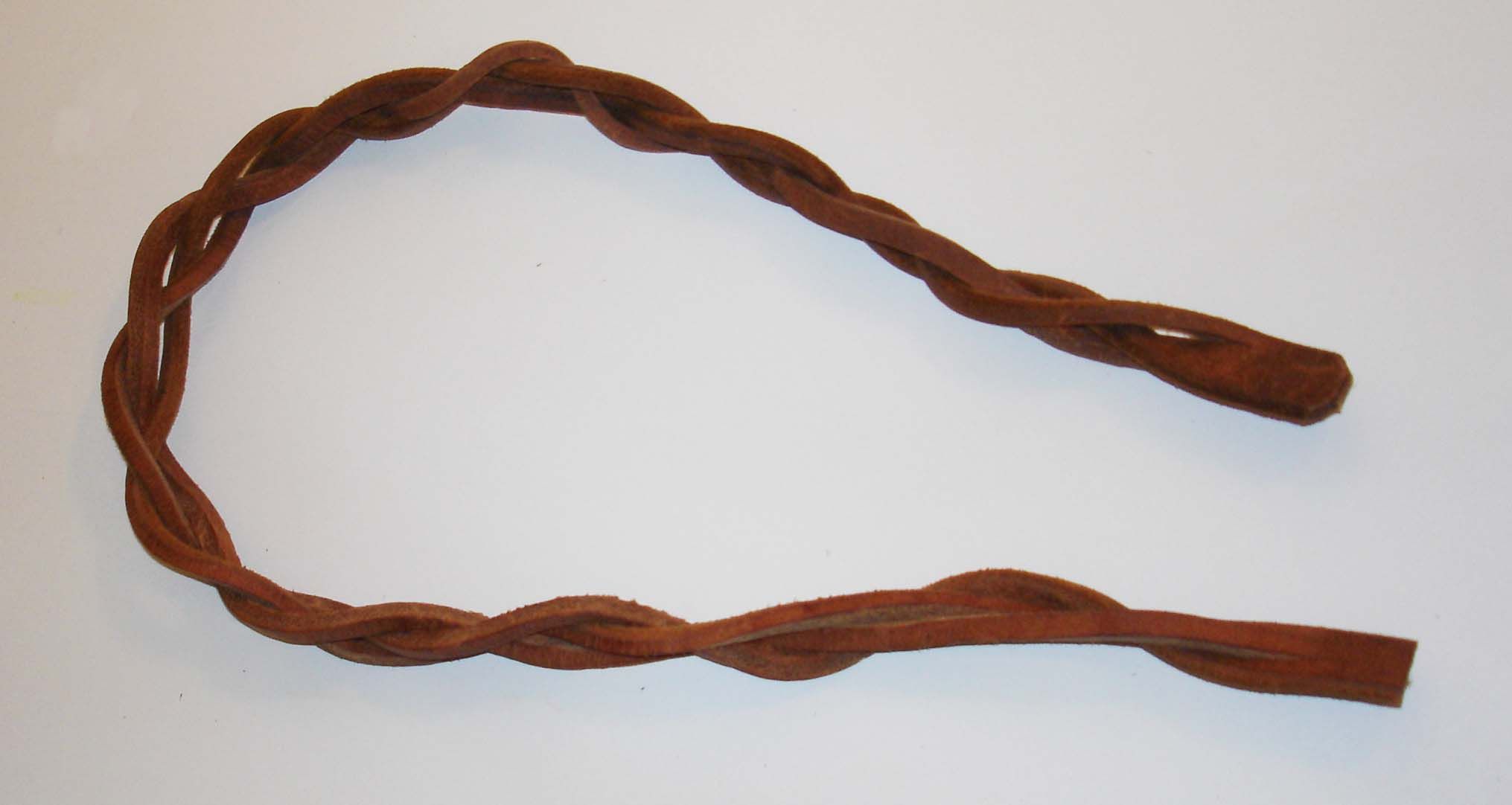 How to Flatbraid an Unbroken Strip of Leather.