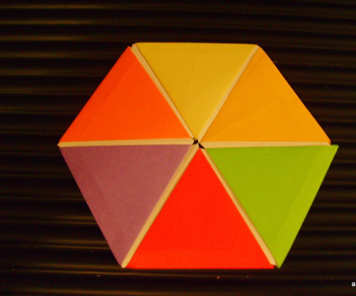 Origami of Regular Hexagon From Equilateral Triangles