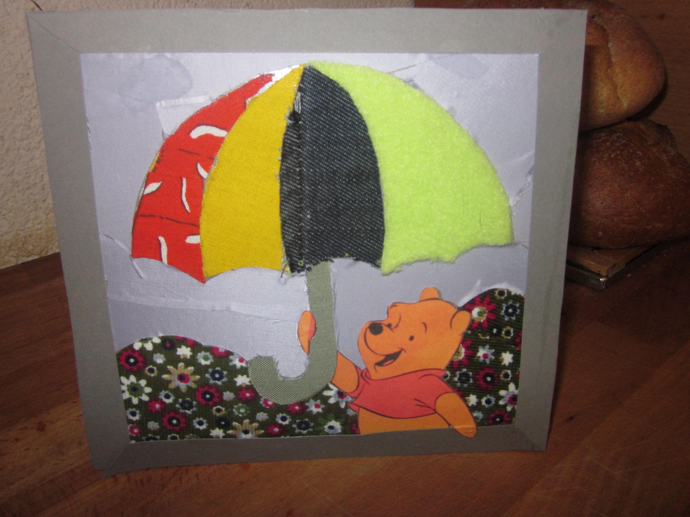 Greeting Card From Scrap Fabric.