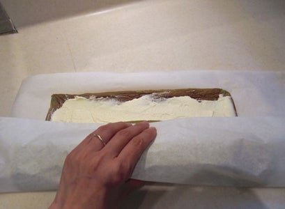 Olympic Cake: Green Tea Roll With Black Bean Cream