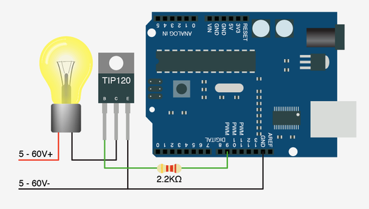 Transistors With Arduino (BJT) - BC547 TIP120 : 4 Steps - Instructables