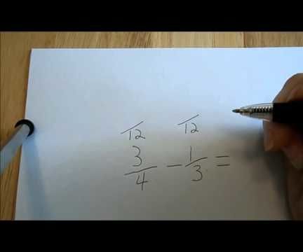 How to Subtract Fractions With Unlike Denominators