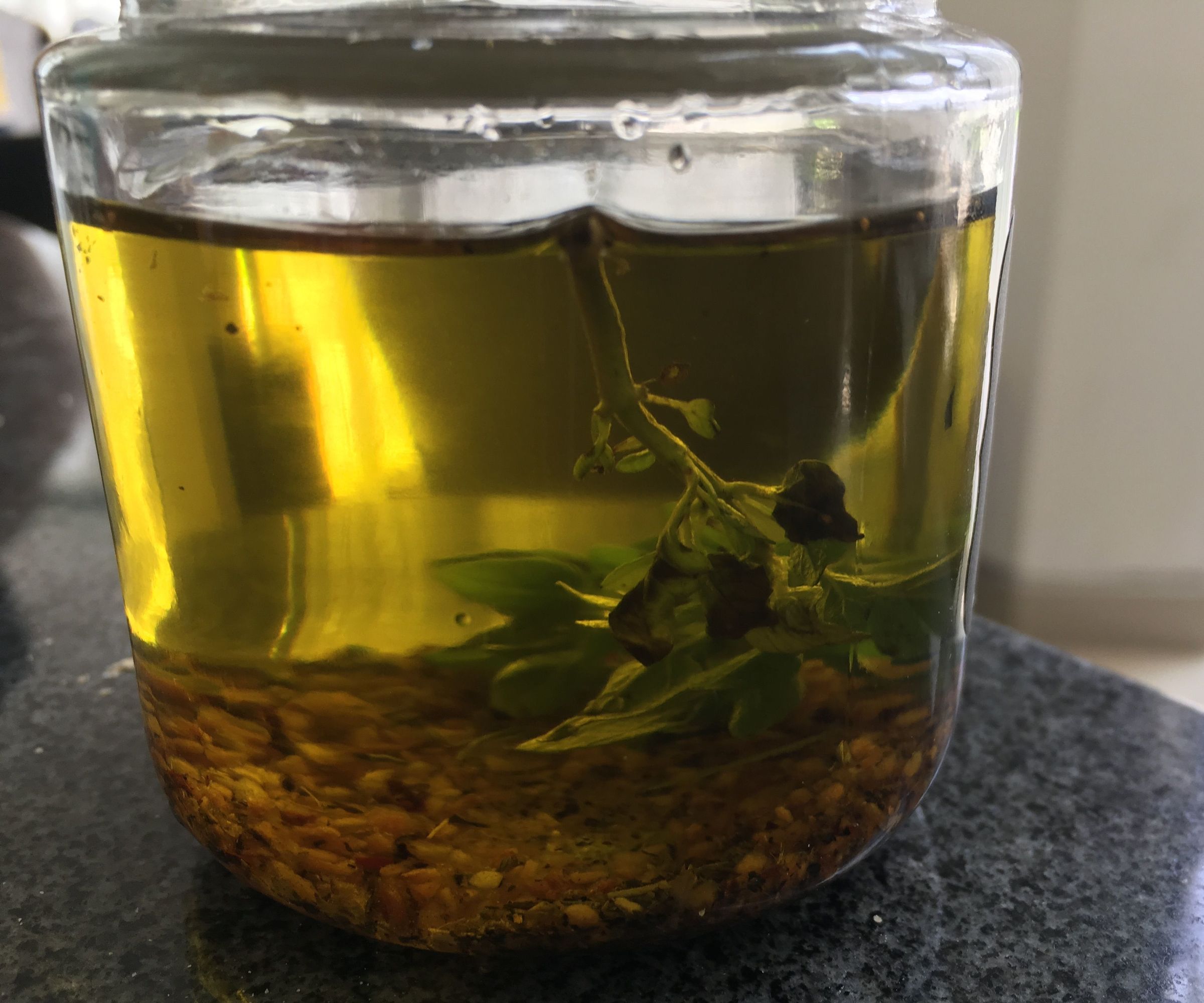 Basil and Garlic Infused Olive Oil