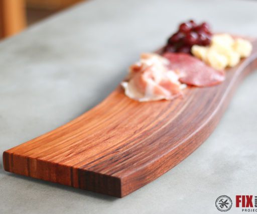 Curved Cutting Board With Bent Lamination