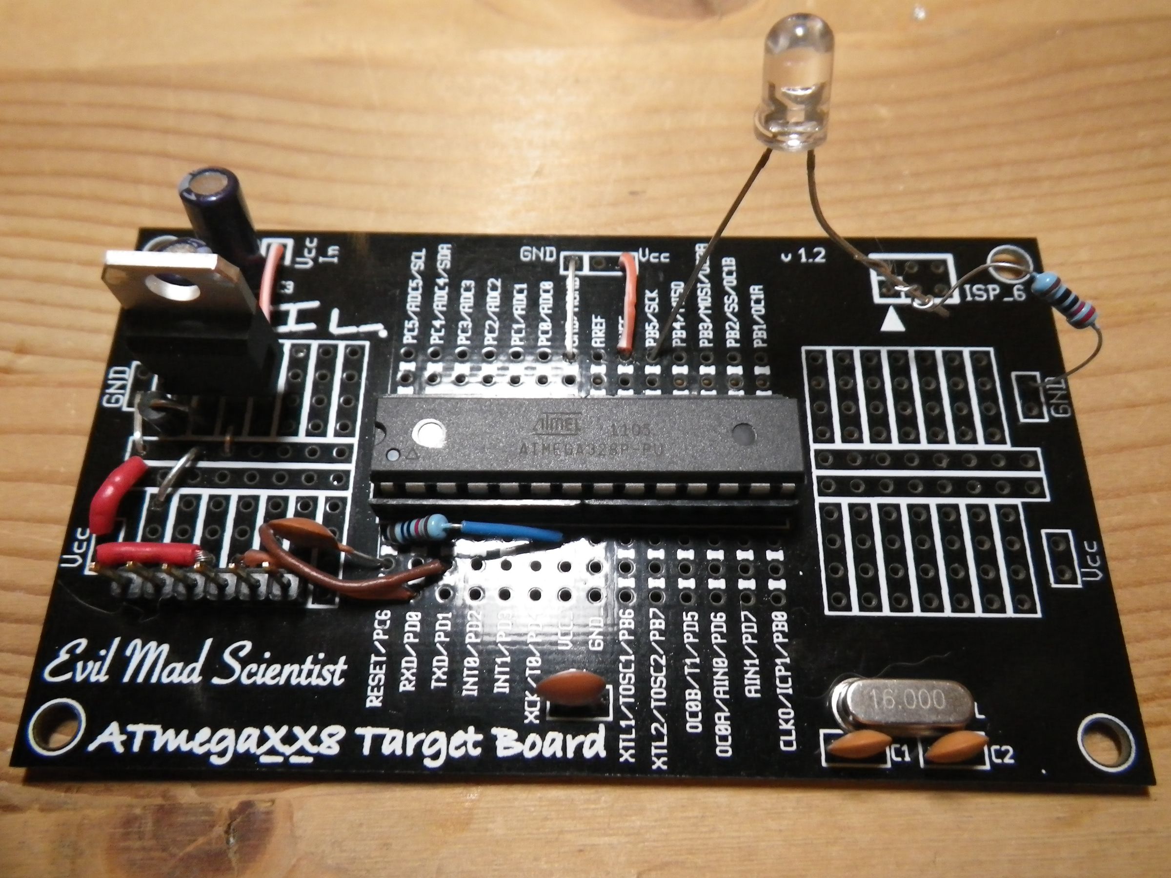 Arduino From Evil Mad Scientist ATmegaxx8 Target Board