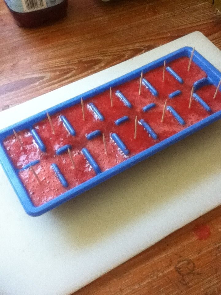 Strawberry Popsicles