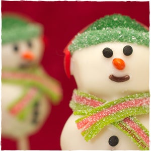 Supplies for Snowman Christmas Cake Pops