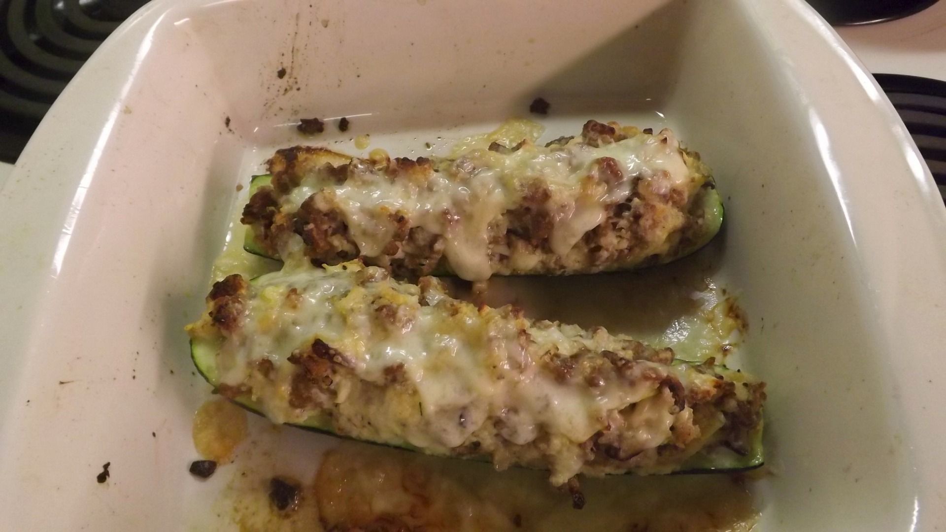 BAKED ZUCCHINI STUFFED WITH RICOTTA CHEESE & ITALIAN HOT SAUSAGE 5