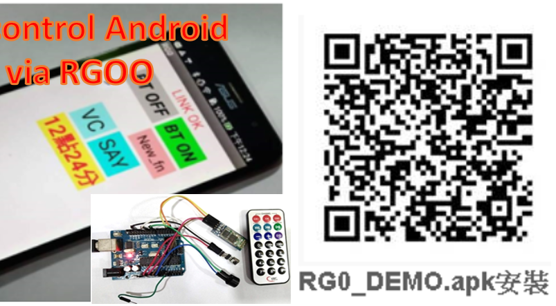 Arduino C Control Android Phone Via RGOO(AI2 App Inventor)