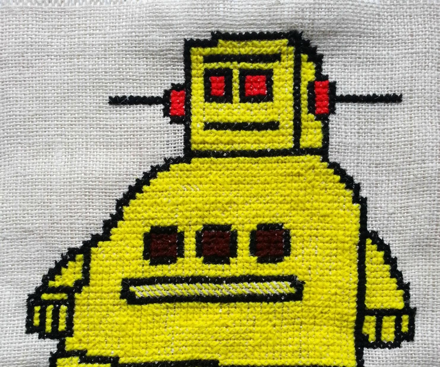 Cross-Stitched Instructables Robot 