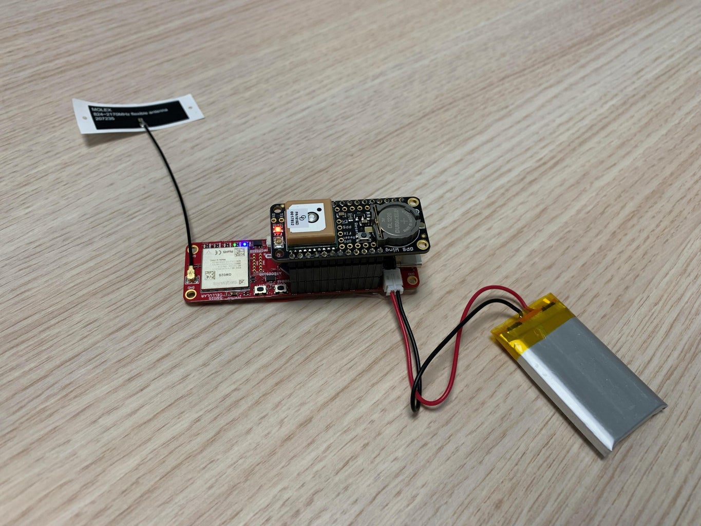 IoT Cellular Mini and Adafruit FeatherWing ... Circuit Diagram