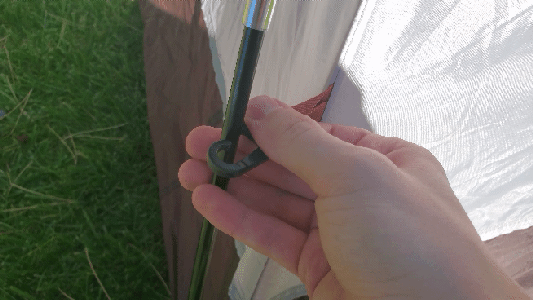 Attach the Tent Supports to the Second Pole