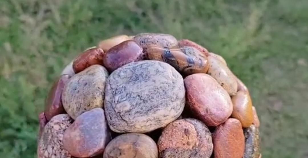 Rock Ball Garden Decor