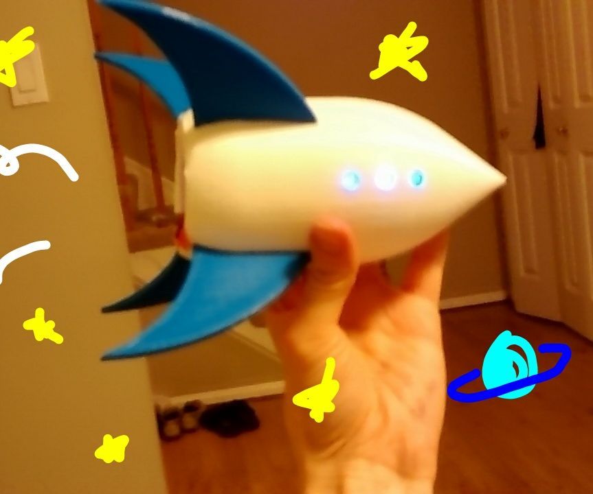 3D Printed Rocket Night Light