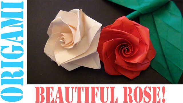 How to Make an Origami Valentines Day Rose!