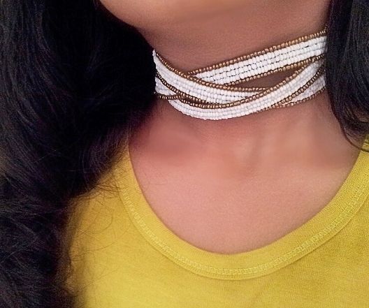 Multi Beaded Plait Bangle - Choker/Bracelet/Ancklet