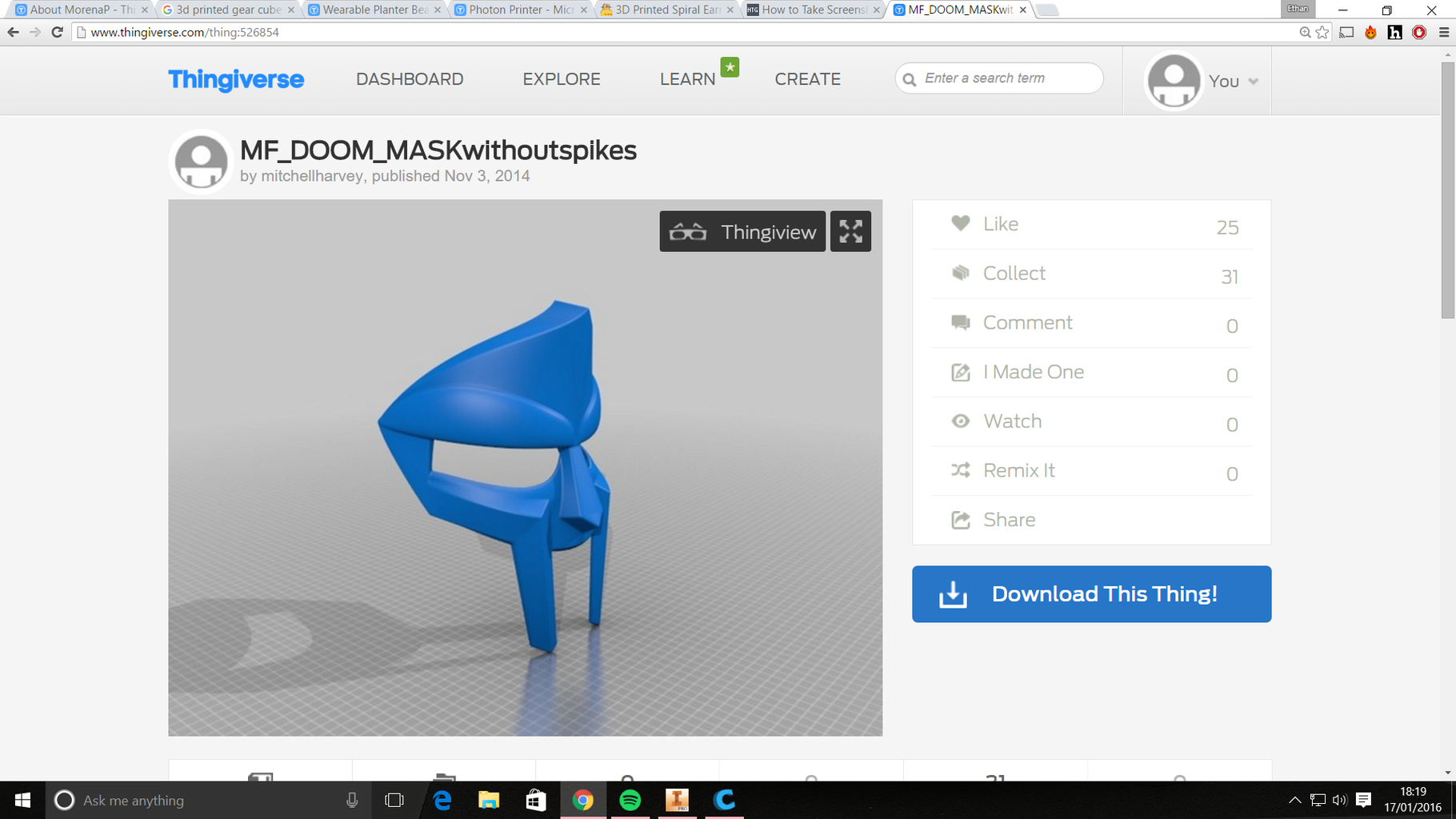 3d Print an Mf Doom Pendant! : 8 Steps (with Pictures) - Instructables