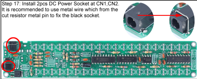 Install 2pcs DC Power Socket at CN1,CN2