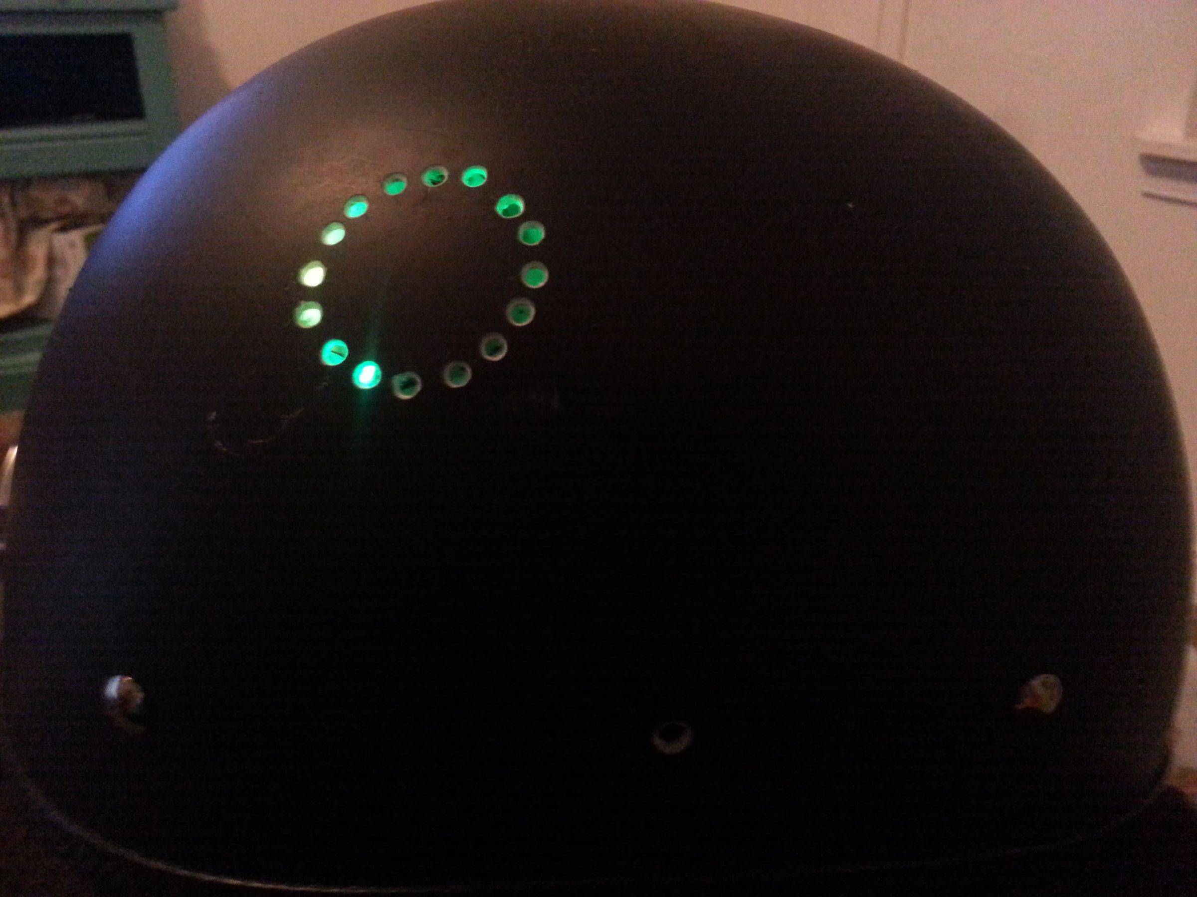 Neopixel Ring Motorcycle Helmet