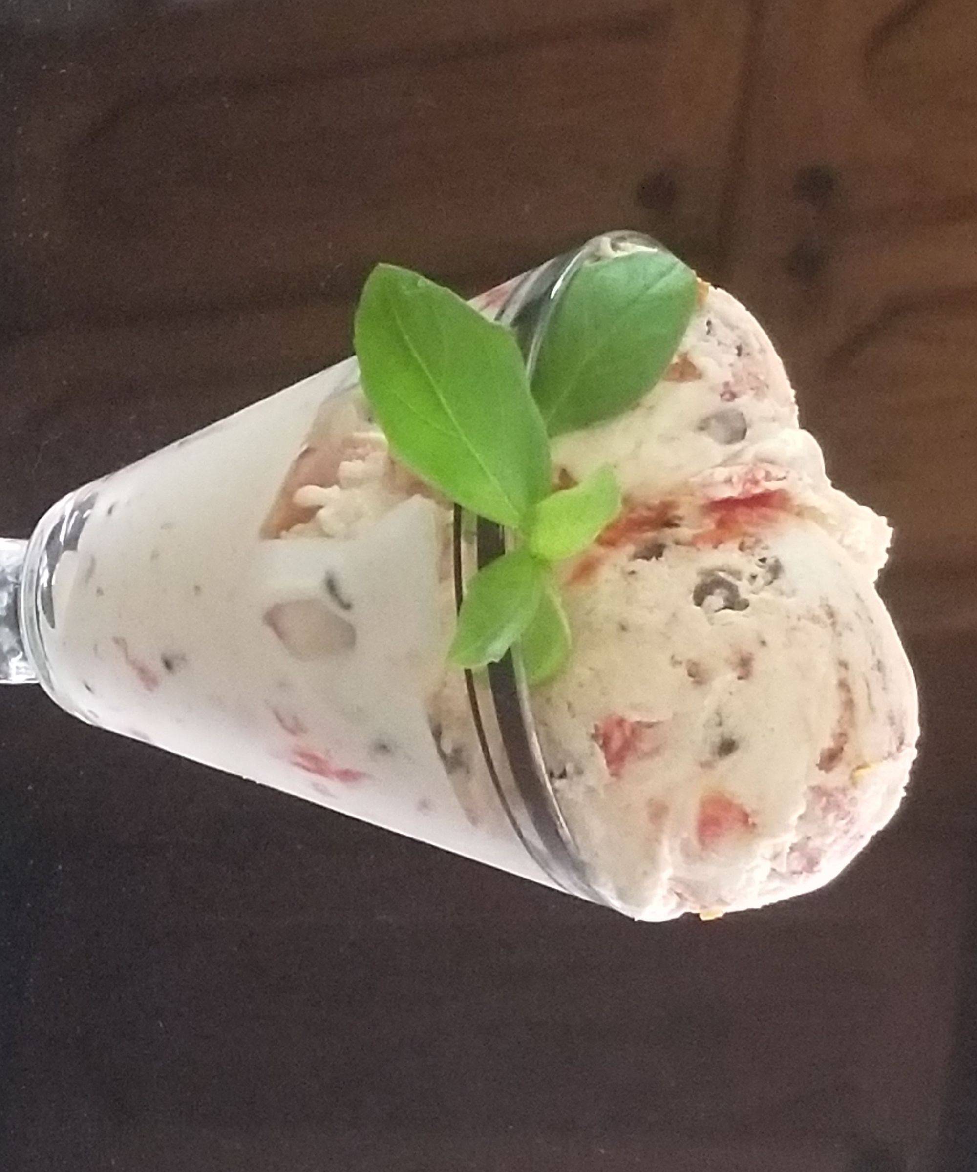 Tomato, Basil and Chocolate Chip Ice Cream