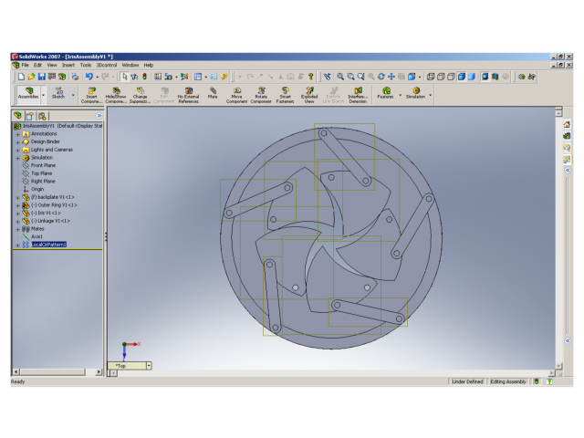 3D Design of a Mechanical Iris