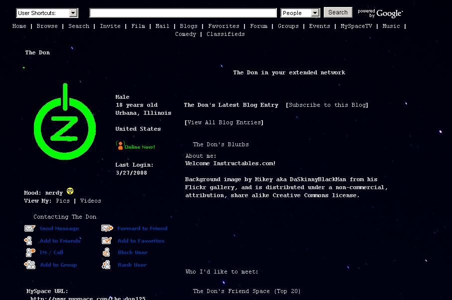 How to Edit Your Myspace Background